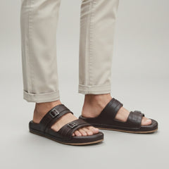 X 026 - XeeGo Classic Double Strap Comfort Sandals – Brown