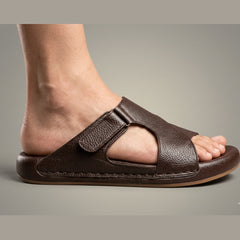 XeeGo X-029 | Adjustable Cross-Strap Slide - Brown