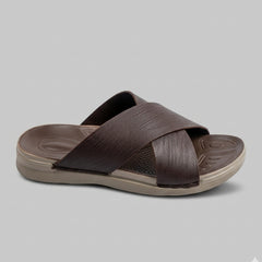 XeeGo X-45 | Cross-Strap Textured Slide - Brown